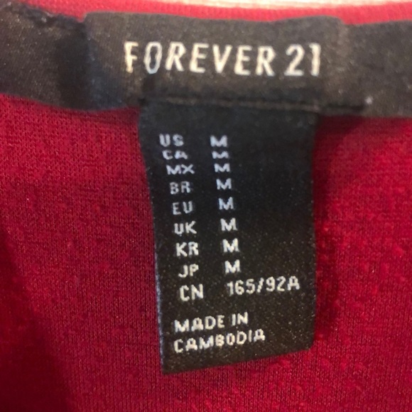 Forever 21 Red Bodysuit Size M - Picture 5 of 5